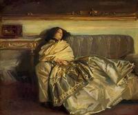 (image for) Handmade Oil painting for home canvas, oil painting framed canvas for living room John Singer Sargenti's art Repose 1911